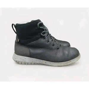 Bogs Spruce Hiker Men's 10.5 Hiking Boots Weatherproof Leather Black Shoes 72756